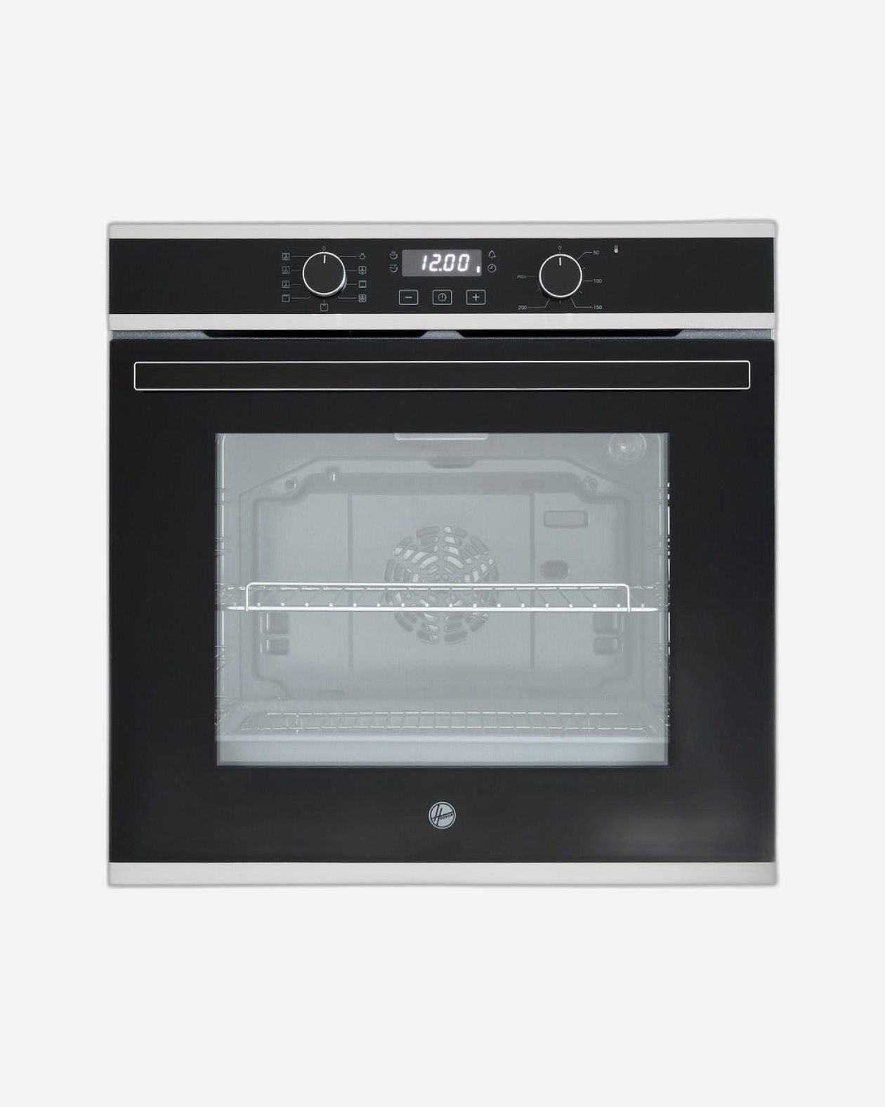 Hoover 60cm Built-in Gas Oven -80L Capacity Electric Oven, 3 Layer tempered glass Door 2900-3450W Power, 50-250℃, 9 Programs, Digital Timer, Convection Fan & Cooling Fab - HEO-T6080-BBI