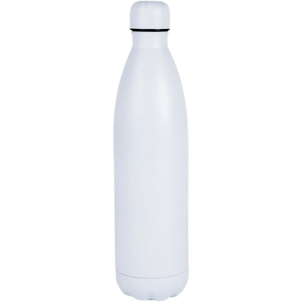 Nessan 750ML Sport Water Bottle, Vacuum Insulated Stainless Steel, Leak-Proof Double Wall Cola Shape, Keeps Drinks Hot & Cold - White