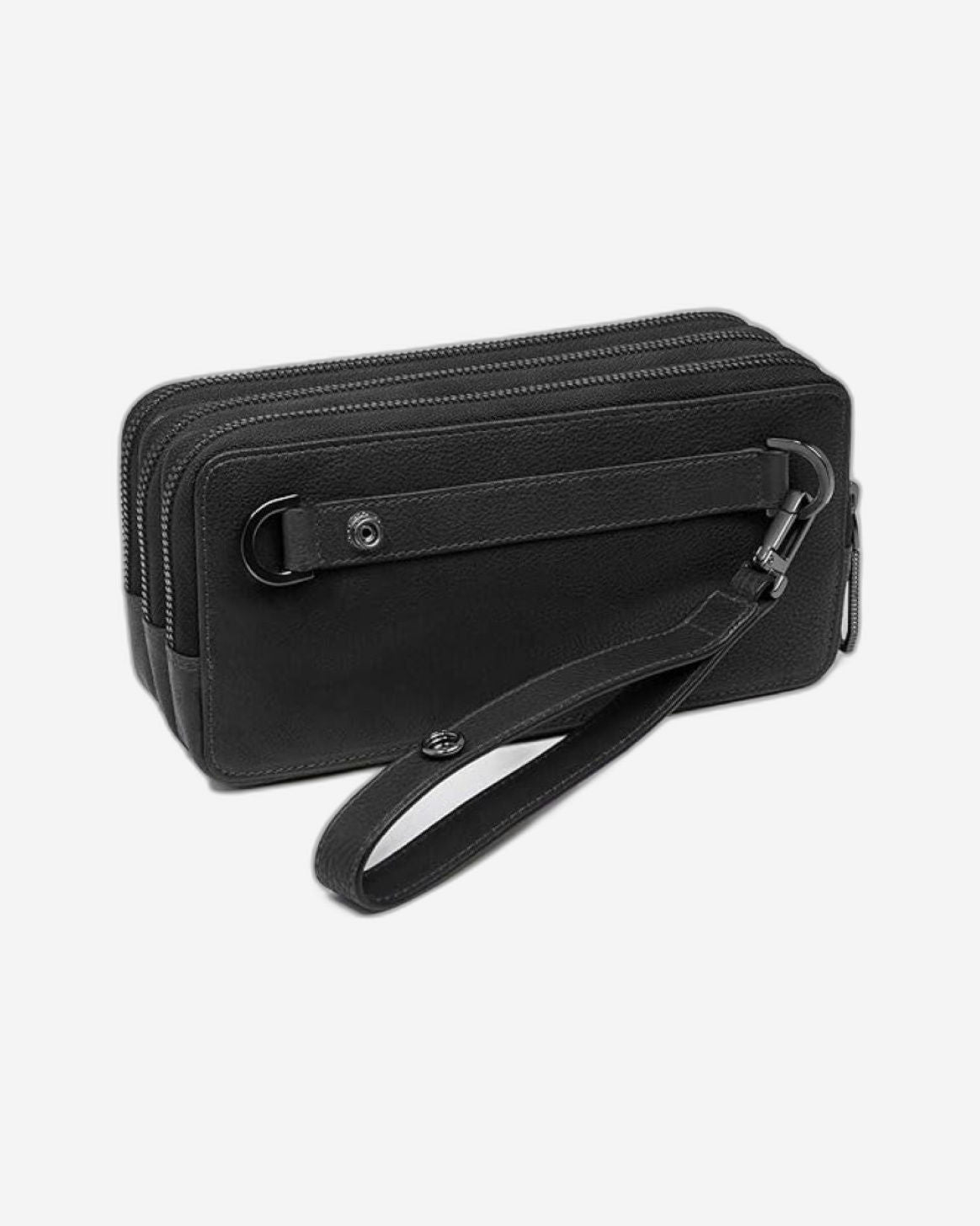 Piquadro S134 Pochette 3 Compartments In Leather Black AC2141S134R/N