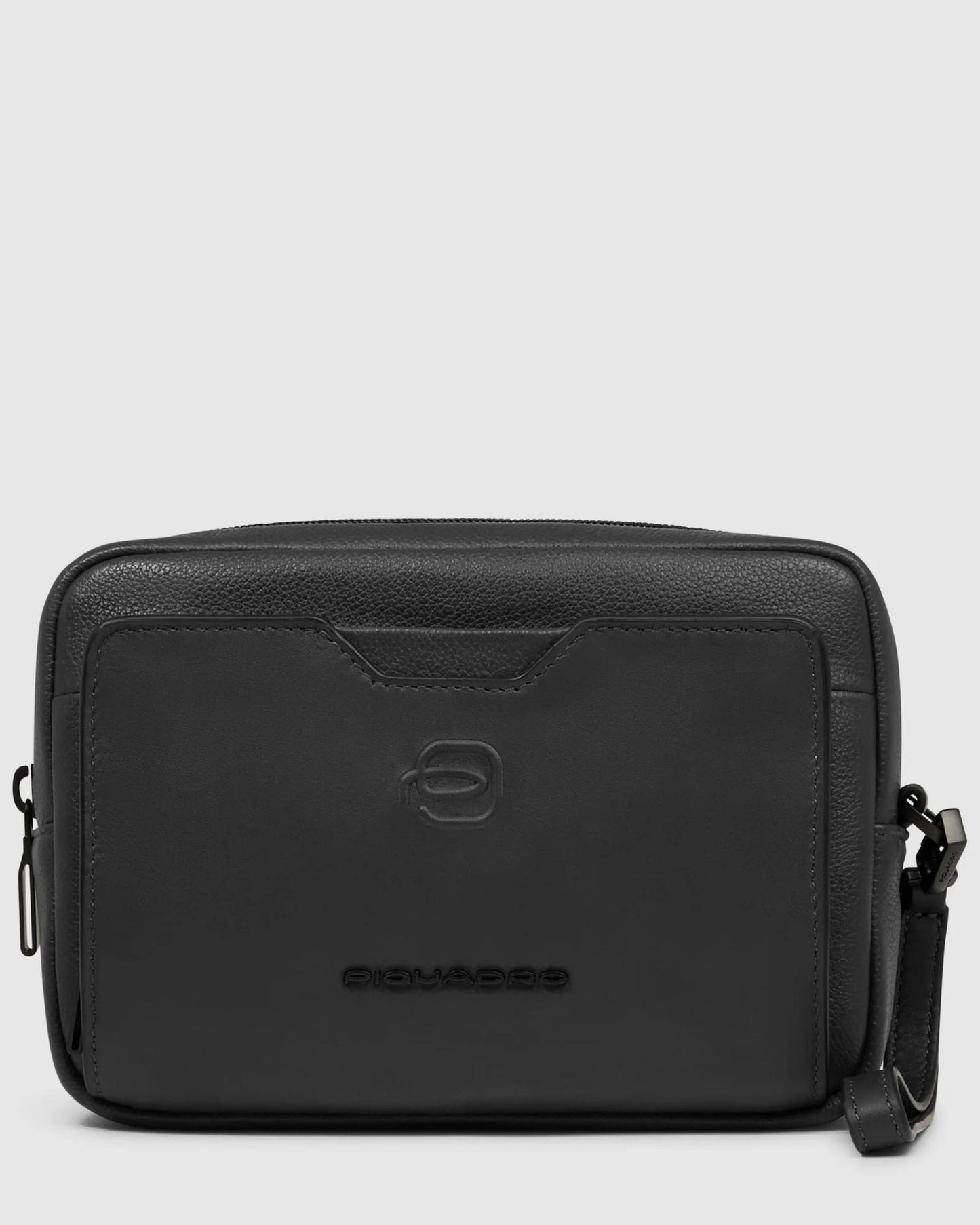 Piquadro S142 Ael Leather Clutch Bag Black