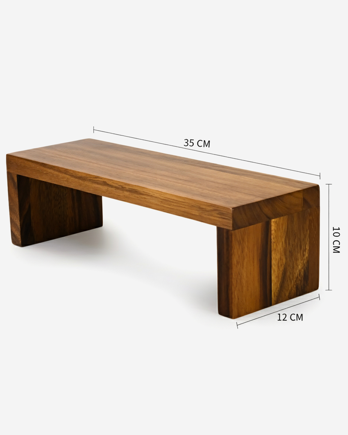 Billi Acacia Wood Footed Sushi Board, Brown, 35 × 12 × 10cm