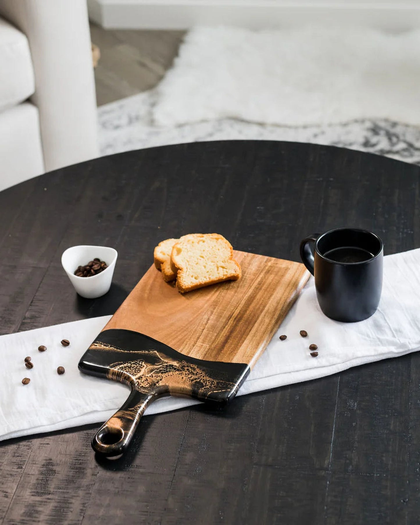 Lynn & Liana Acacia 8X16 Medium Cheese Board Black Ember