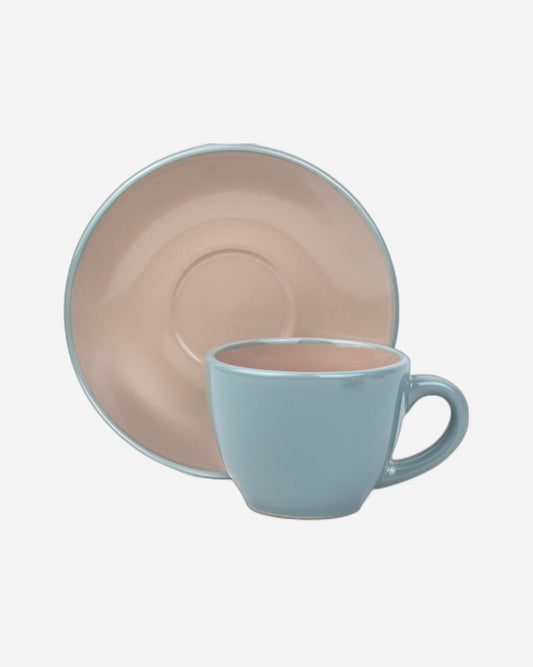 Shallow Moire 4-Piece Coffee Cup & Saucer Set 90ml - Two | Kitchen Dinnerware, Ceramic, Stoneware