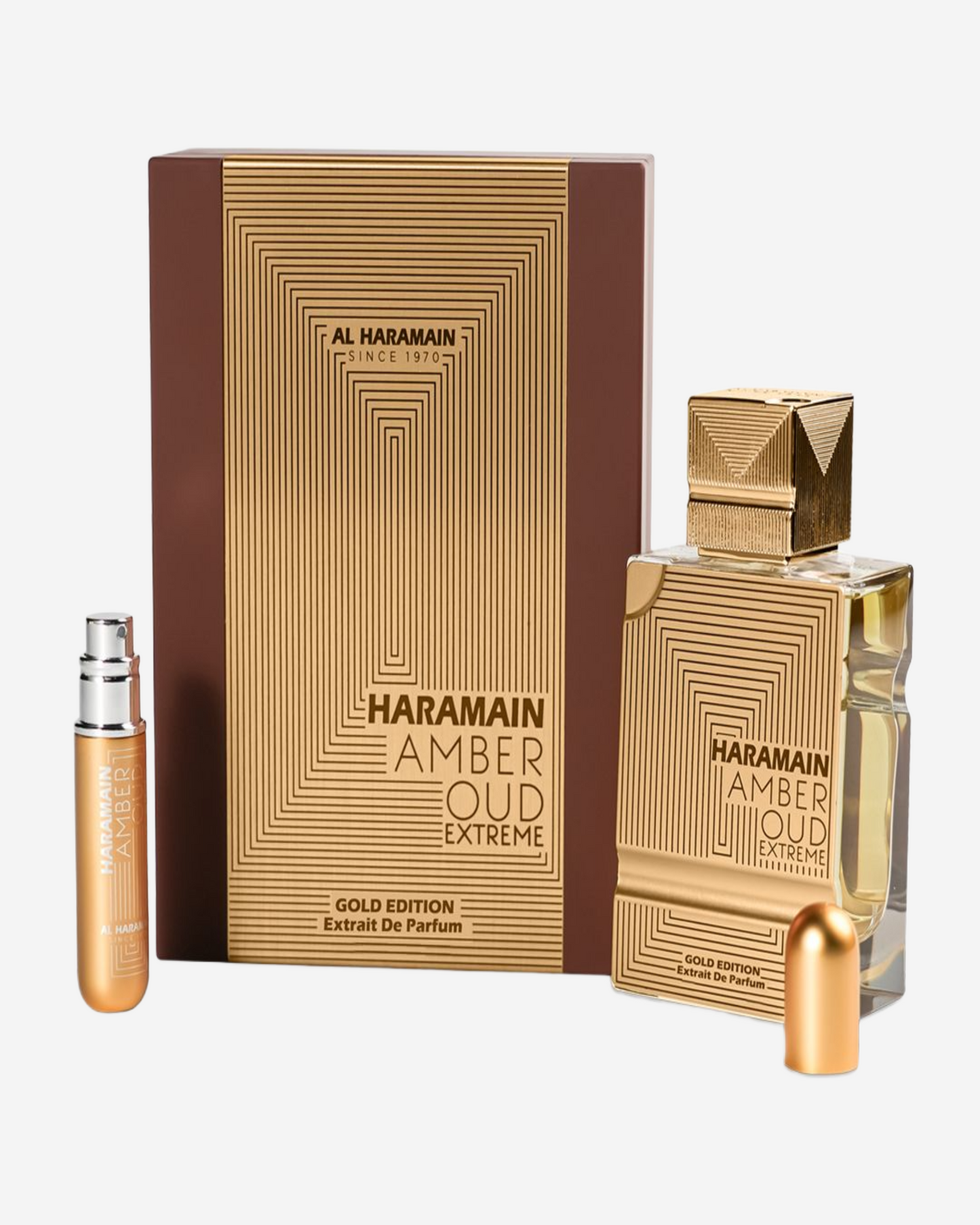 Haramain Amber Oud Gold Edition Extreme 60Ml Extrait De Parfum+Refillable Automiser