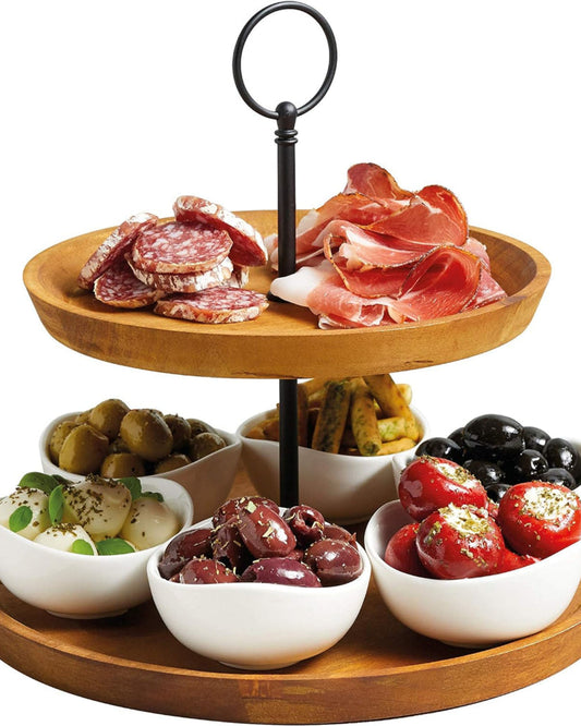 Art Serving Stand 2 Tier 25X24Cm
