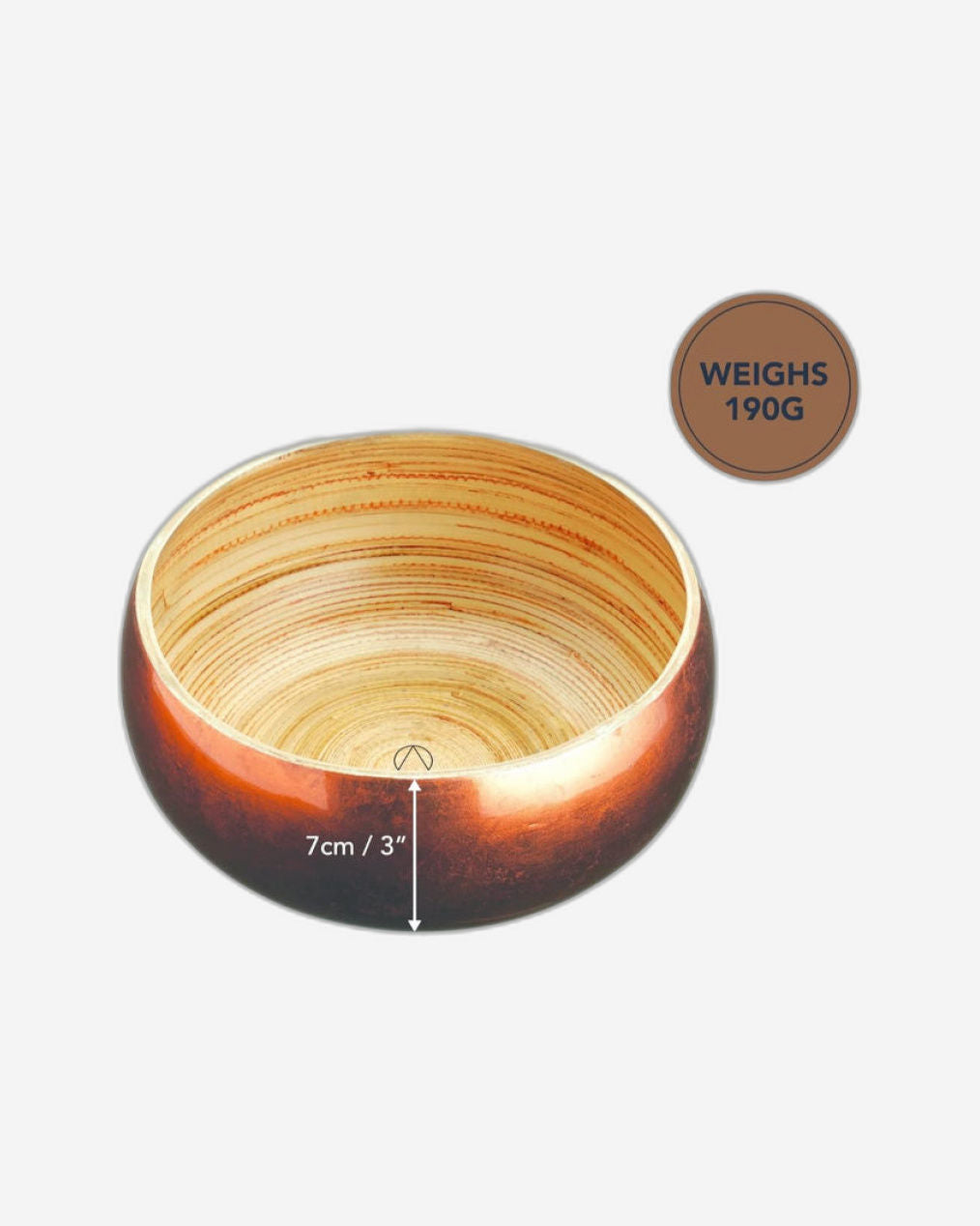 Art Serving Bowl 17Cm Cpper Finish Bmboo