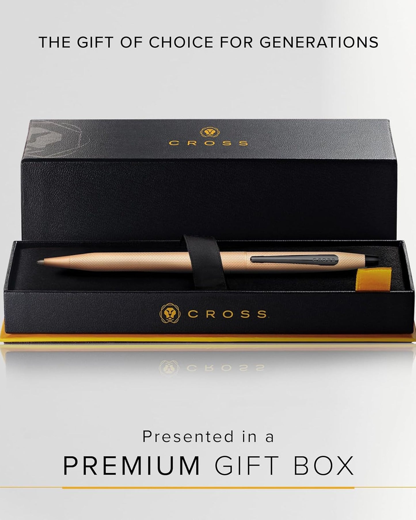 Cross Classic Century® Brushed Rose Gold Pvd With Engraved Engine-Turned Diamond-Pattern Finish Ballpoint Pen - AT0082-123