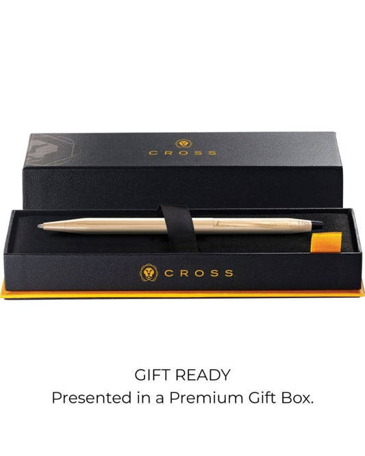 قلم حبر جاف كروس كلاسيك سينشري مطلي بذهب عيار 23 قيراط