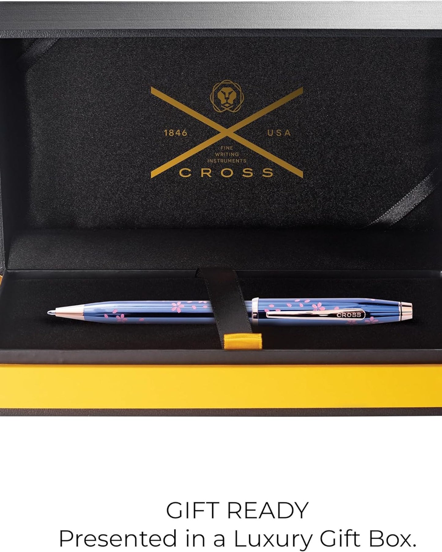 Cross Century® Ii Cherry Blossom Translucent Blue Lacquer With Polished Rose Gold Pvd Appointments Ballpoint Pen - AT0082-163