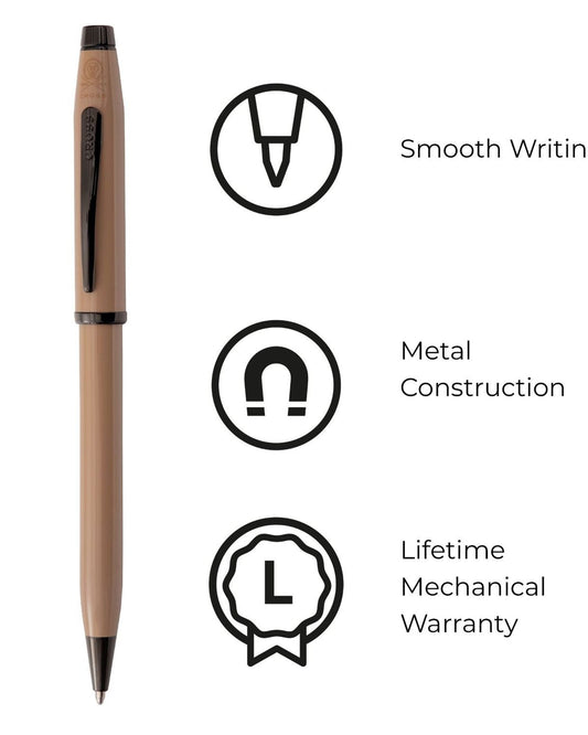 Cross Century® Ii Earthy Beige With Black Pvd Appointments Ballpoint Pen - AT0082-166