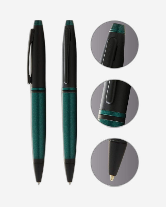 Cross Calais Green Black Lacquer Ballpoint Pen
