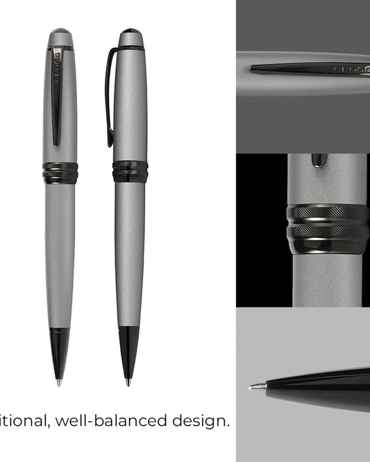 Cross Bailey Matte Gray Lacquer Ballpoint Pen