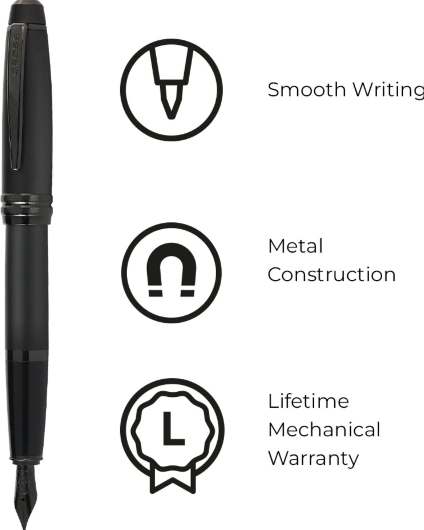 Cross Bailey Matte Black Fountain Pen