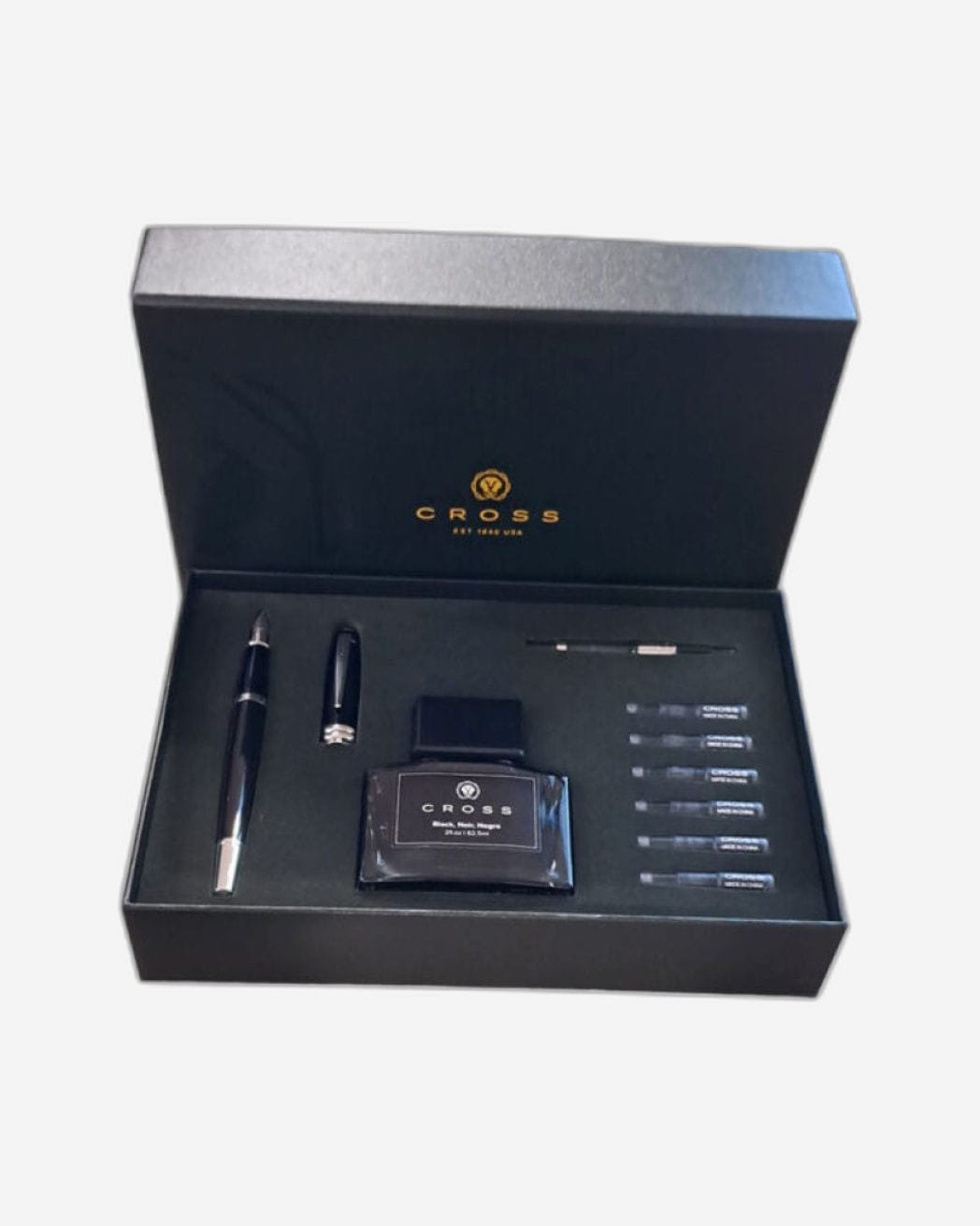 Cross Bailey Black Lacquer Fountain Pen Gift Set