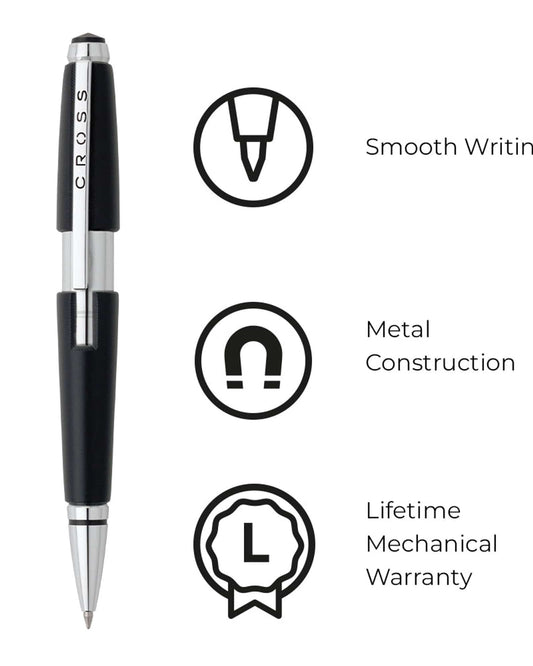 Cross Edge Jet Black Gel Rollerball Pen