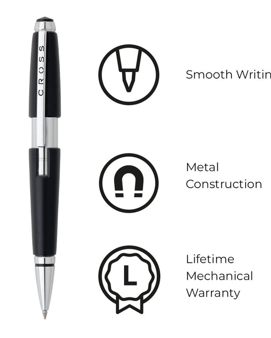 Cross Edge Jet Black Gel Rollerball Pen