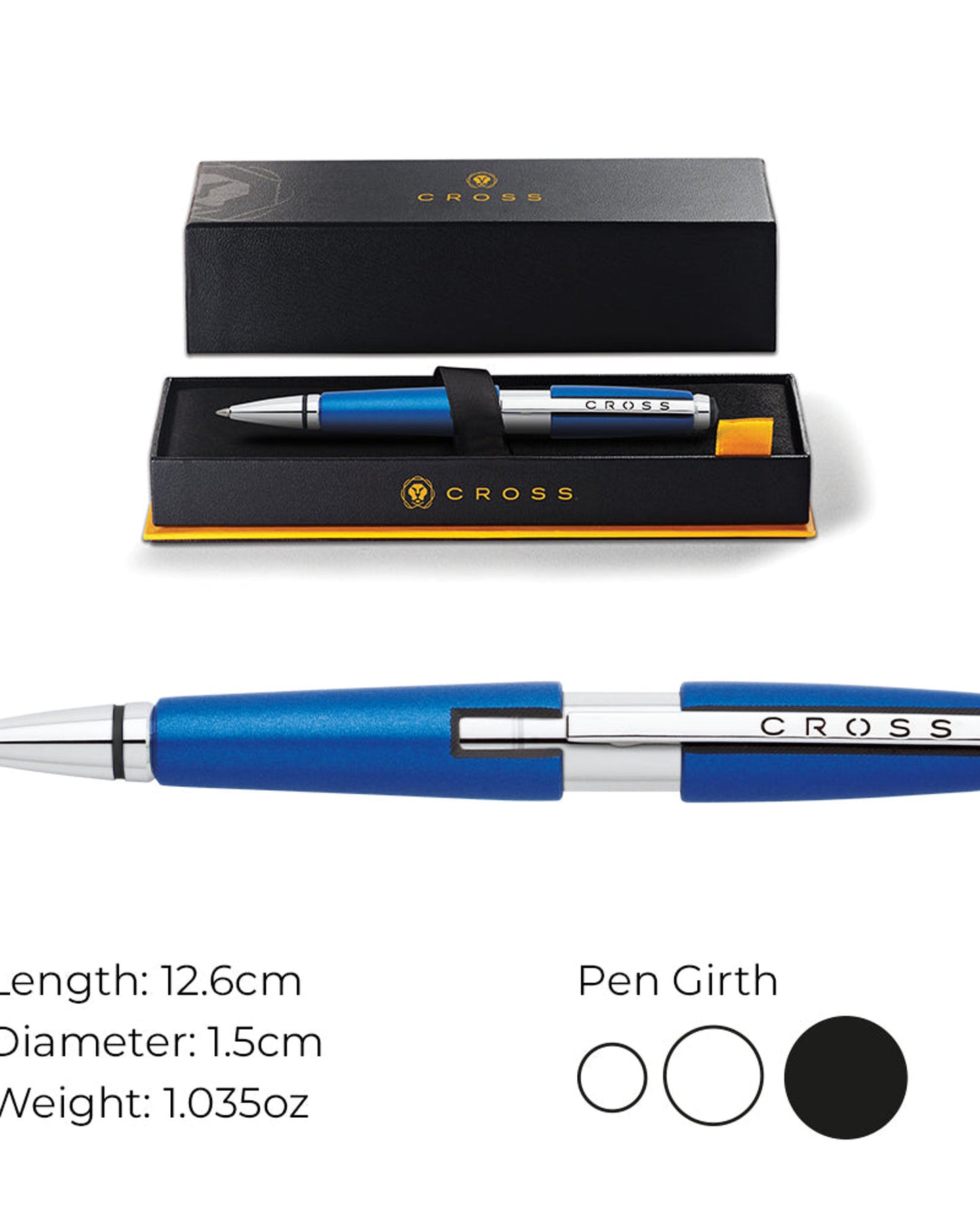 Cross Edge™ Nitro Blue Gel Rollerball Pen AT0555-3