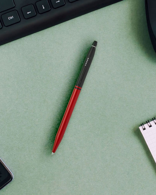 Cross Click Satin Metallic Red Ballpoint Pen