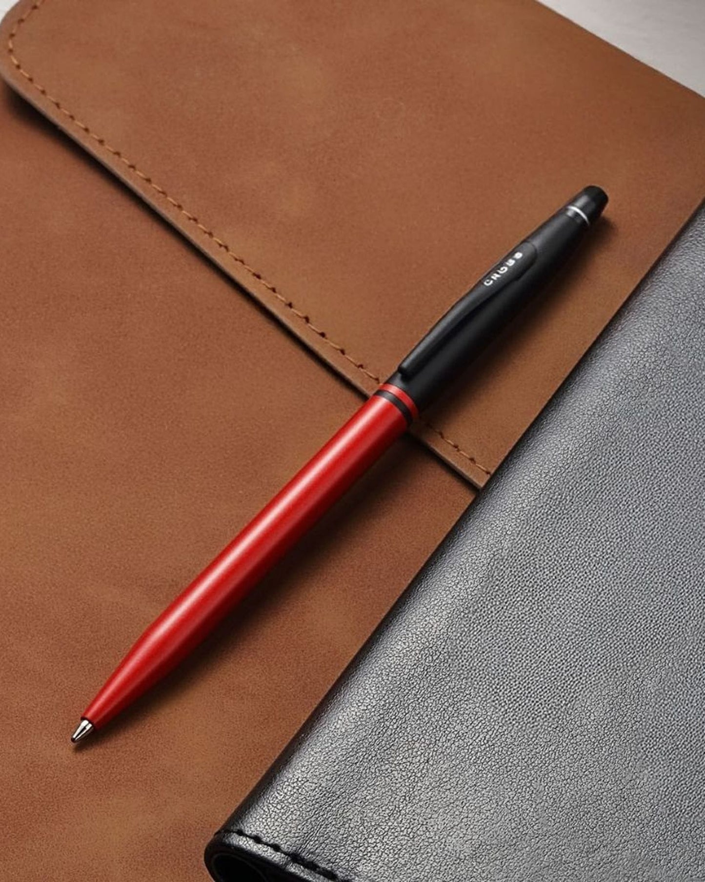 Cross Click Satin Metallic Red Ballpoint Pen