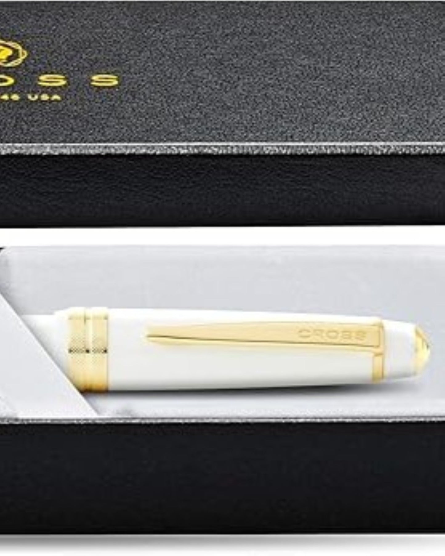 Cross Bailey Light™ Polished White Resin And Gold Tone Fine-Tip Rollerball Pen