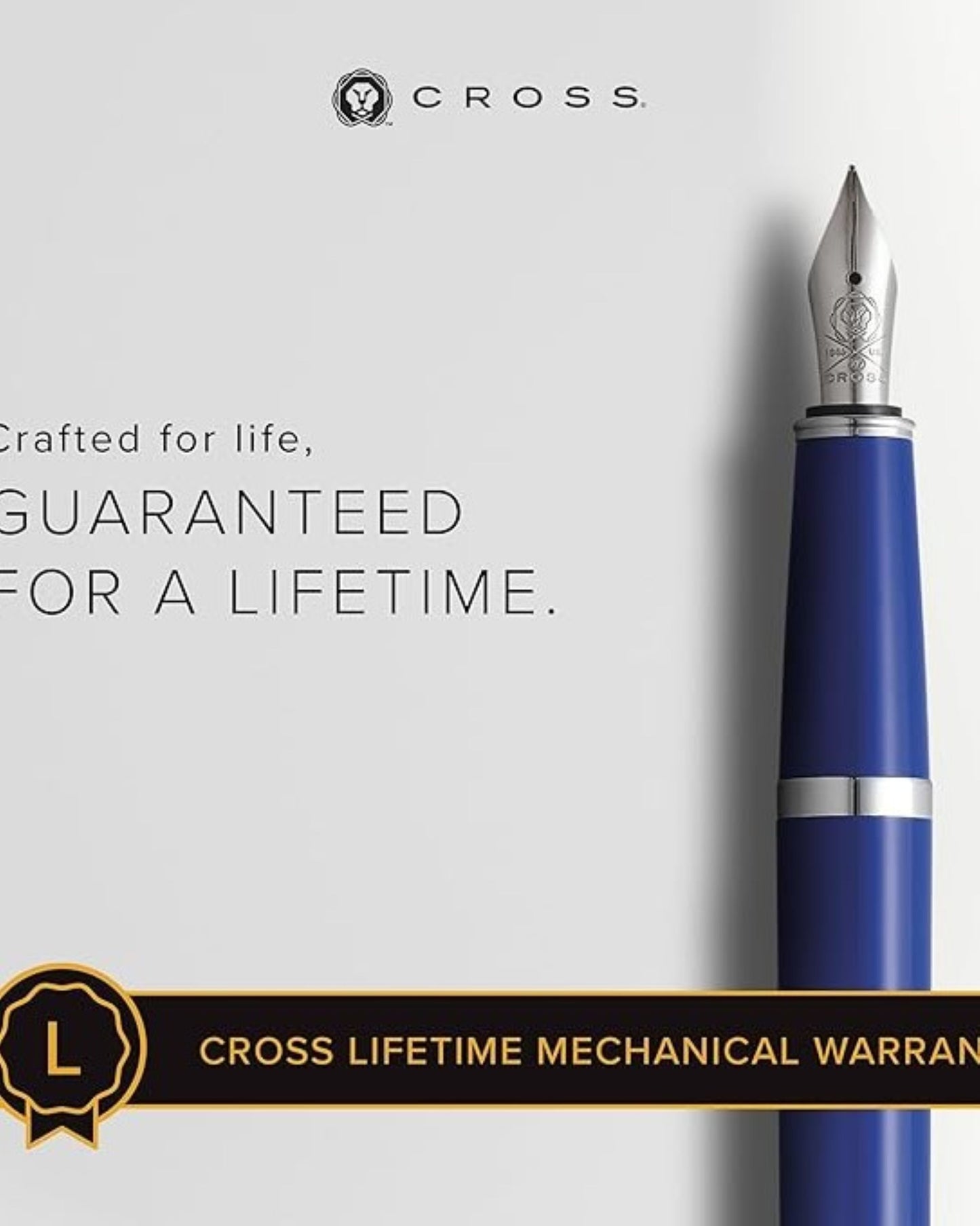 Cross Bailey Light™ Polished Blue Resin Extra-Fine Nib Fountain Pen