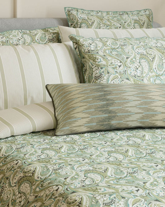 Bedeck of Belfast "Alessie" Duvet Cover and Oxford Pillowcase in Green