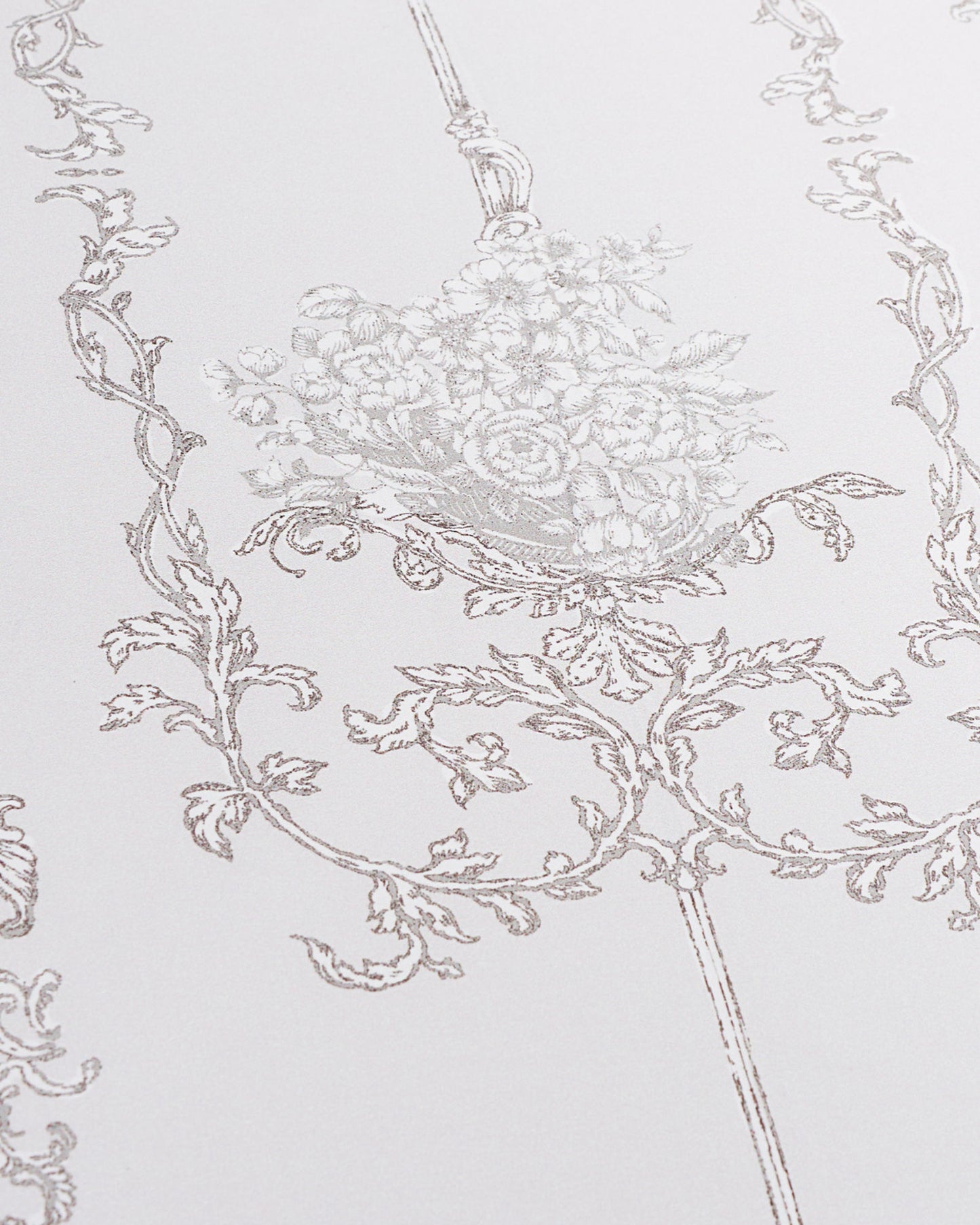 Christy "Ambroise Oyster" Duvet Cover Set in Cream / Silver