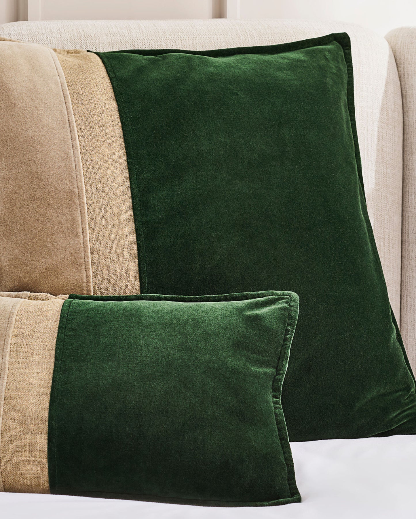 Christy "Antibes" Decorative Filled Cushion in Forest Green