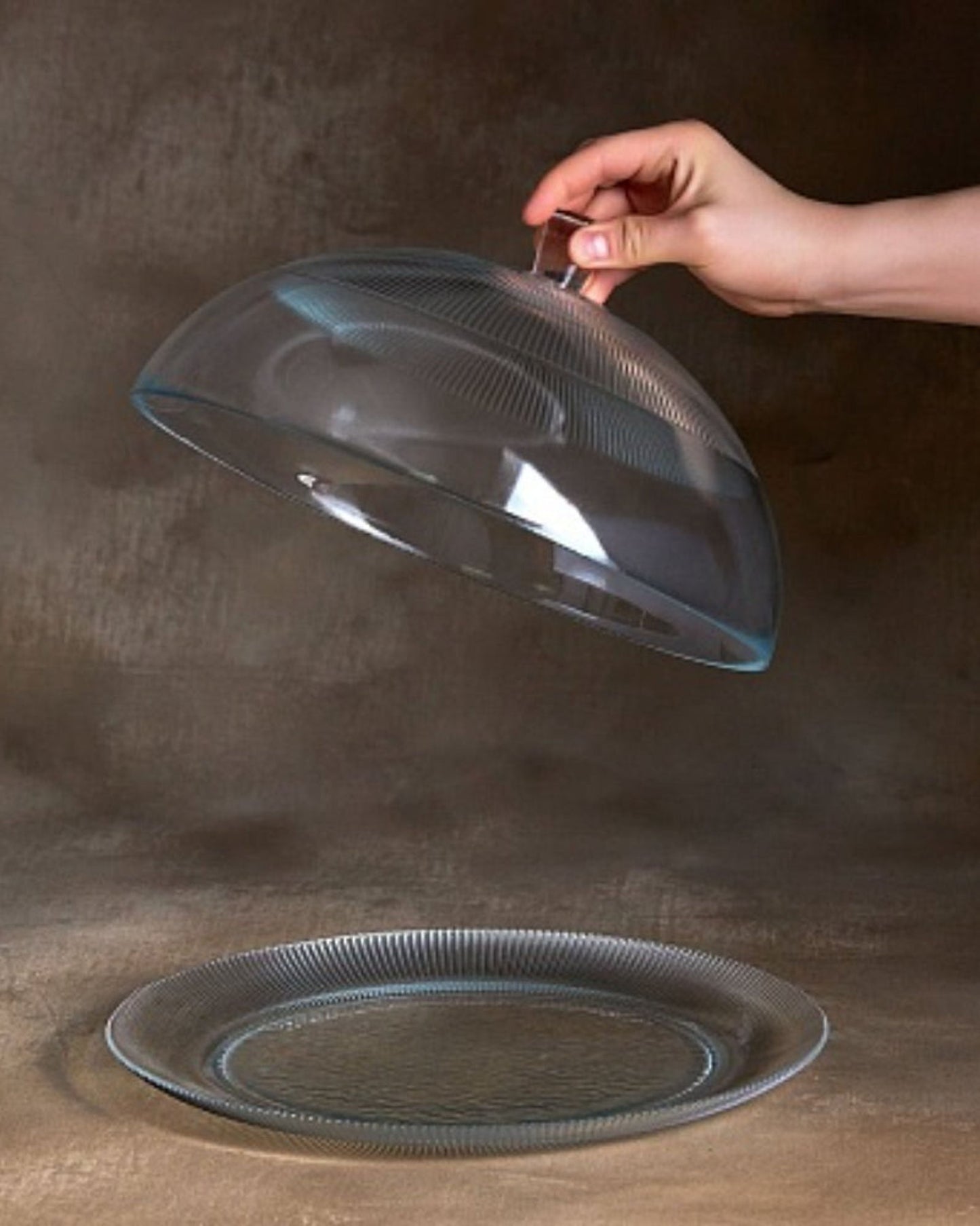 طبق كيك توجنانا مع غطاء، 33 سم × 18 سم، شفاف