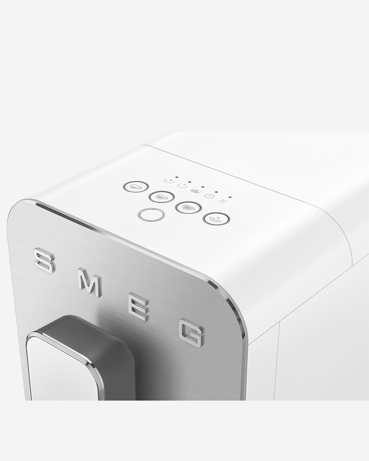 SMEG Bean to Cup Coffee Machine White Matt Medium - BCC12WHMUK