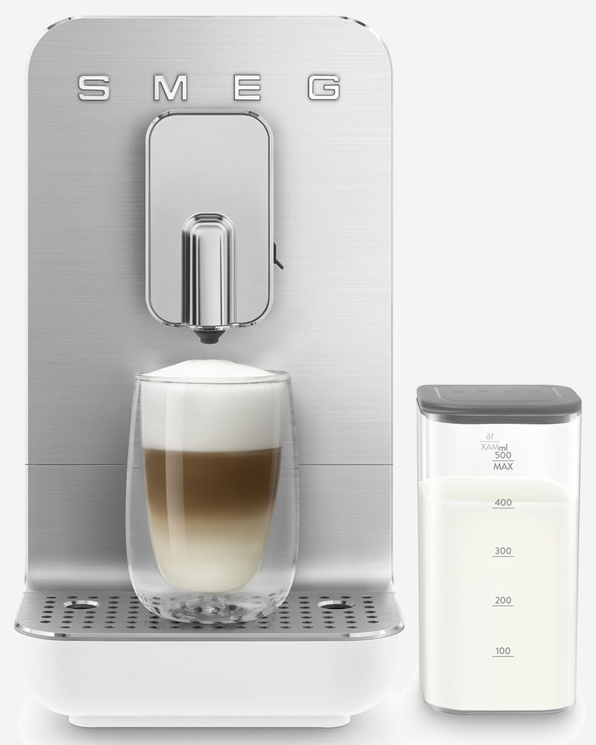SMEG BCC Coffee Machine with Milk System White Matt Medium - BCC13WHMUK