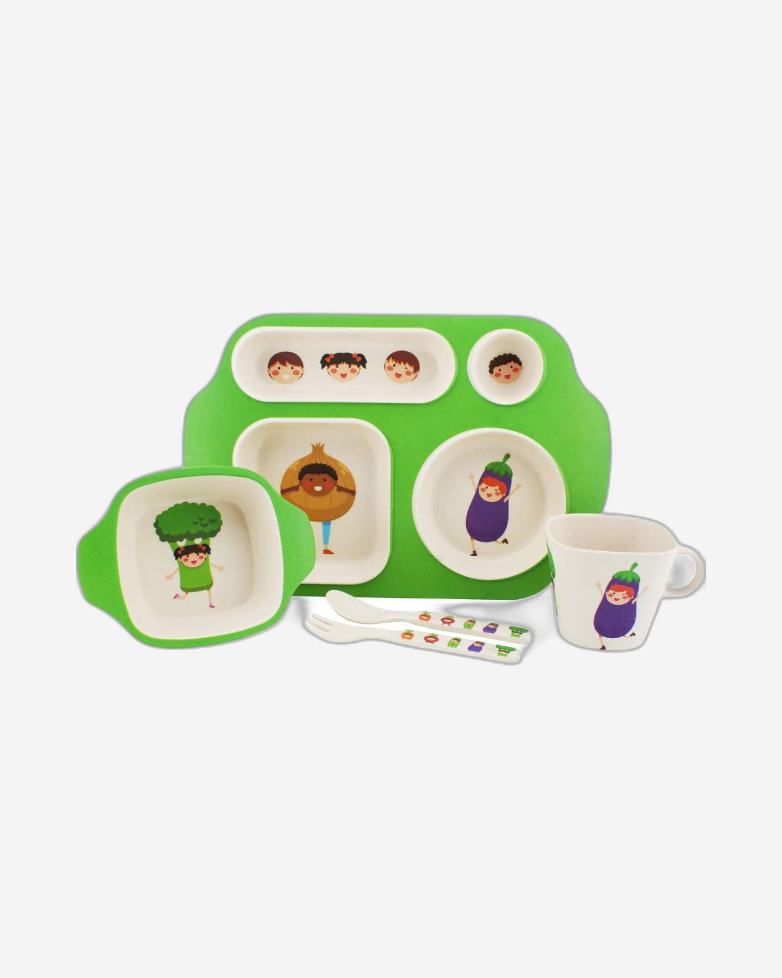 Cuisine Art Bamboo Fiber Kids Dinnerware Set Eco-Friendly Children's