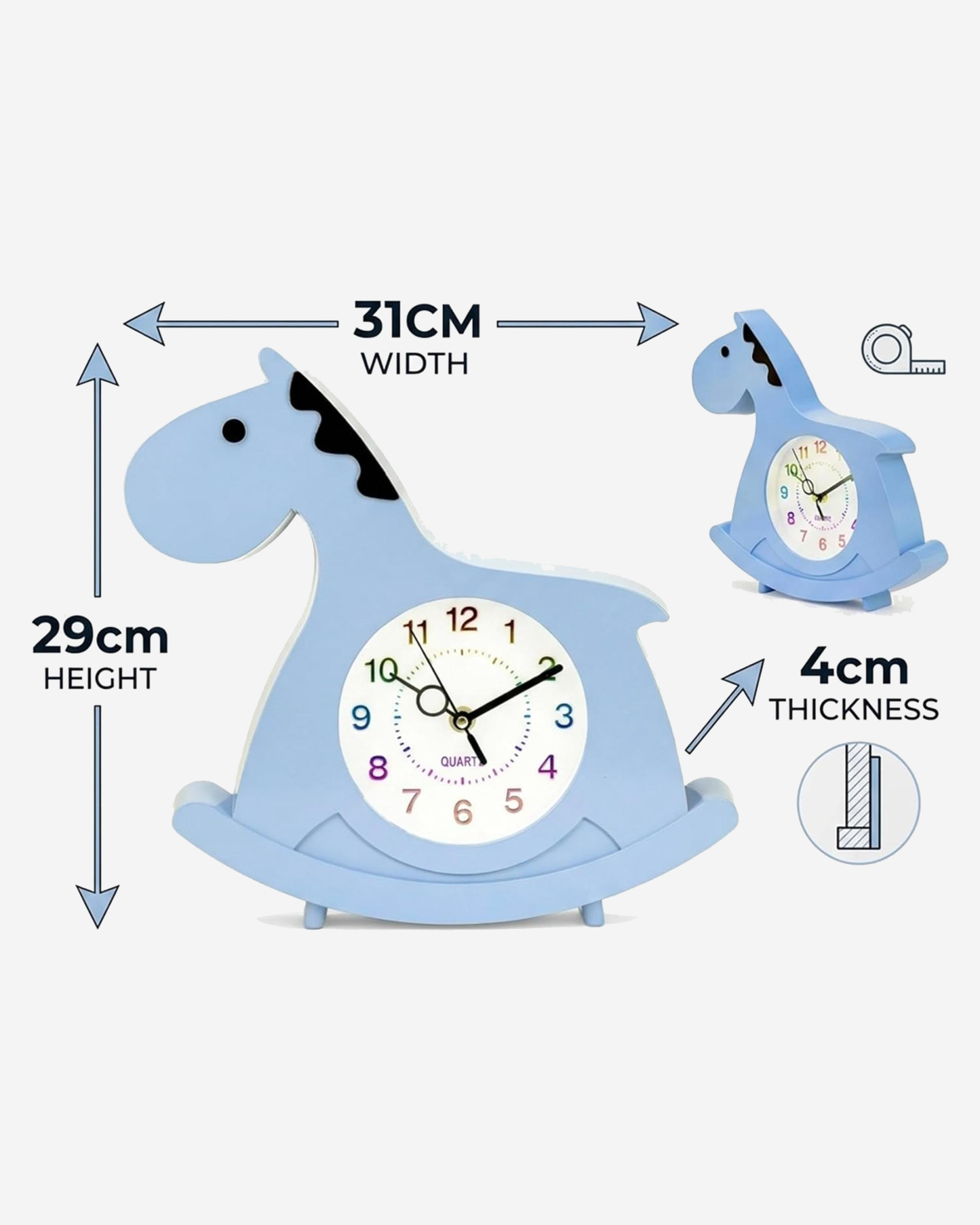 Cuisine Art Magical Horse Clock Blue