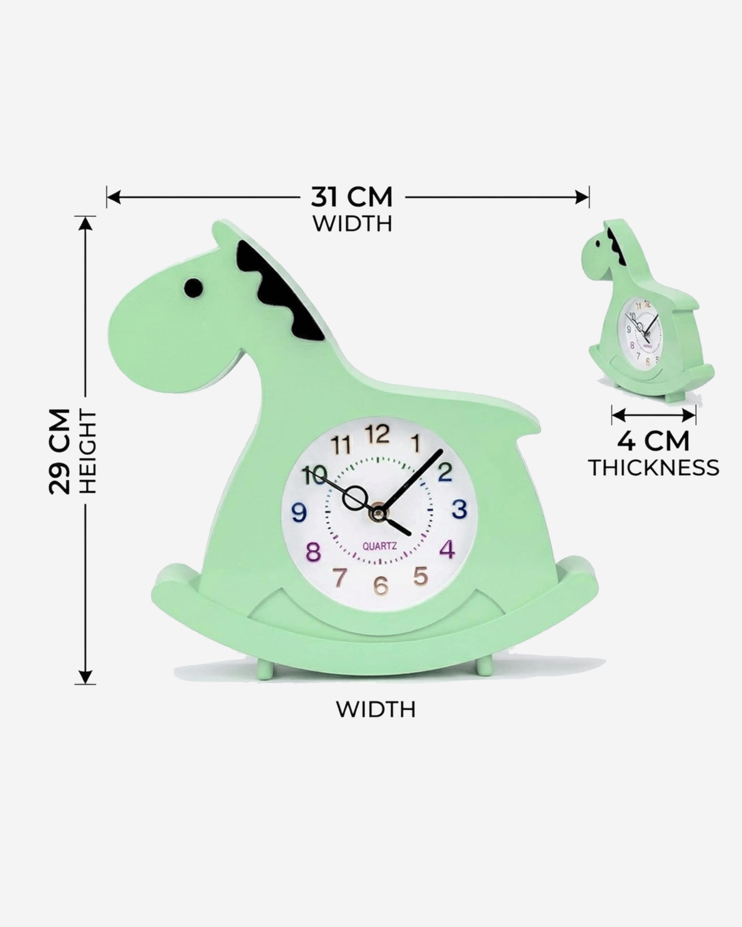 Cuisine Art Magical Horse Clock Green
