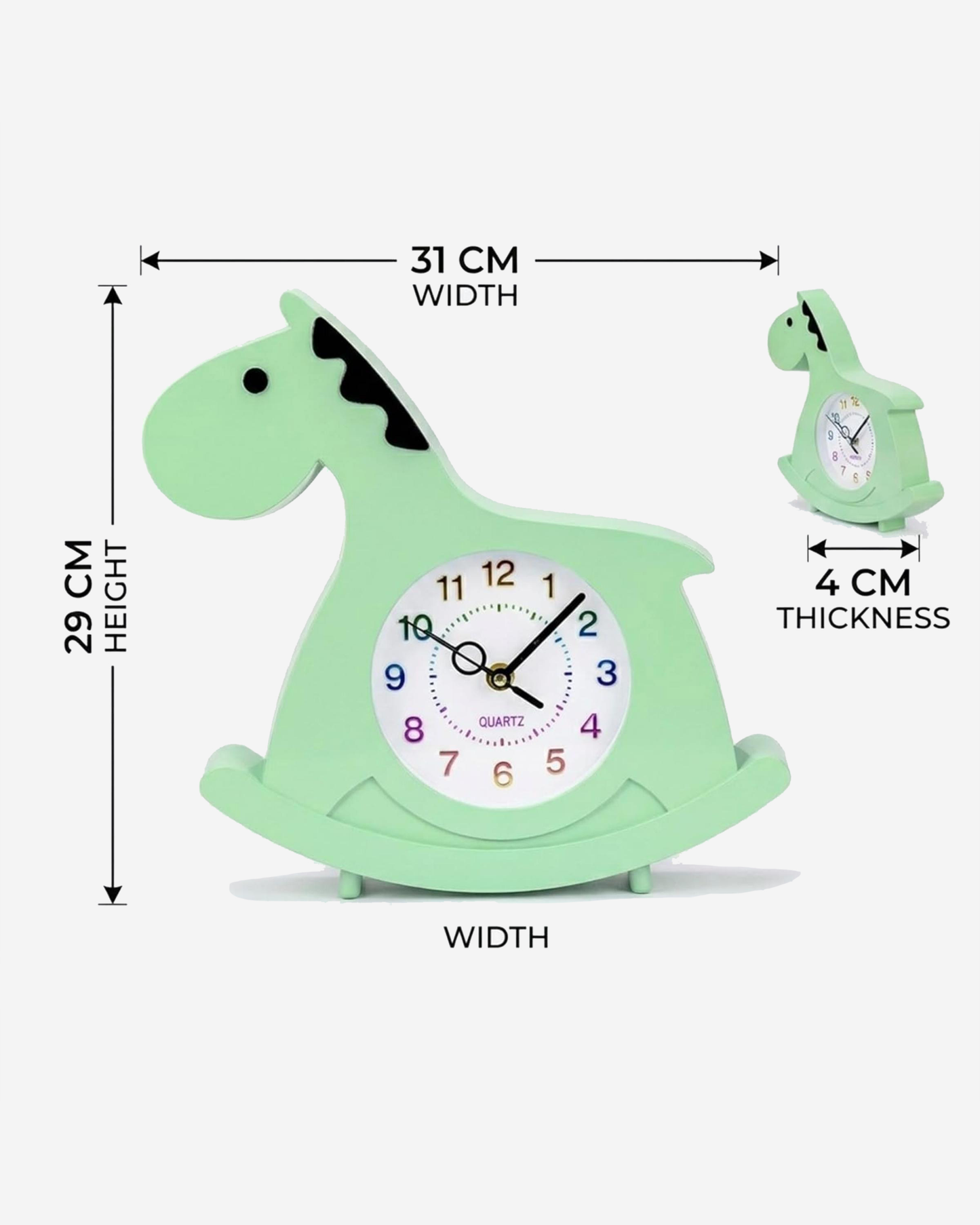 Cuisine Art Magical Horse Clock Green