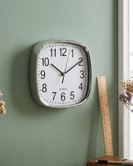 Cuisine Art Square Wall Clock 20 cm White