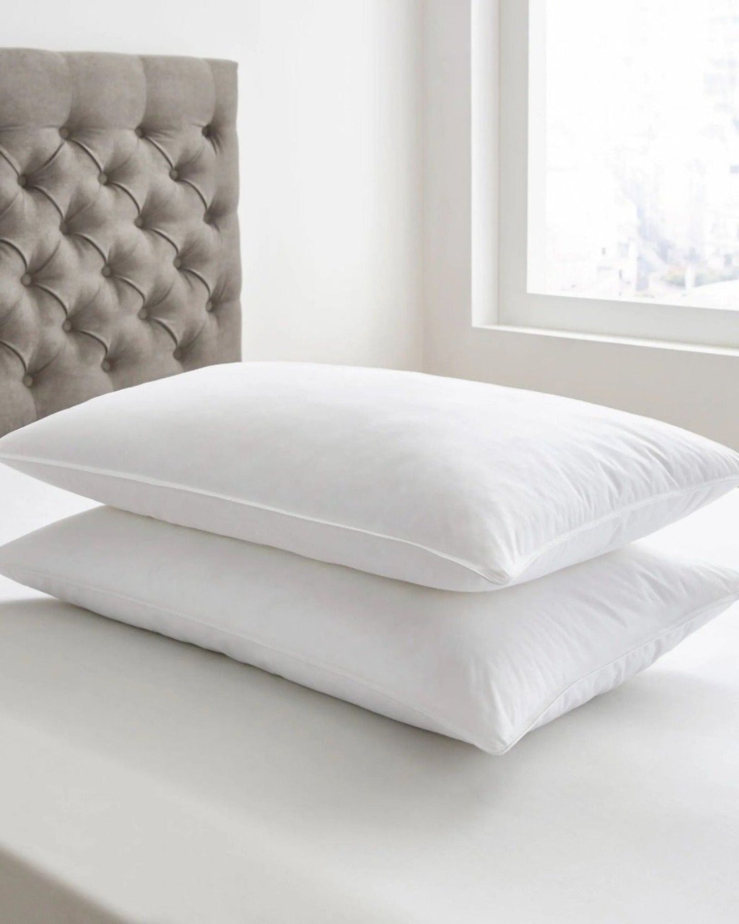 Bedeck of Belfast "Microfiber" Filled Pillows - Twin Pack 48x74cm