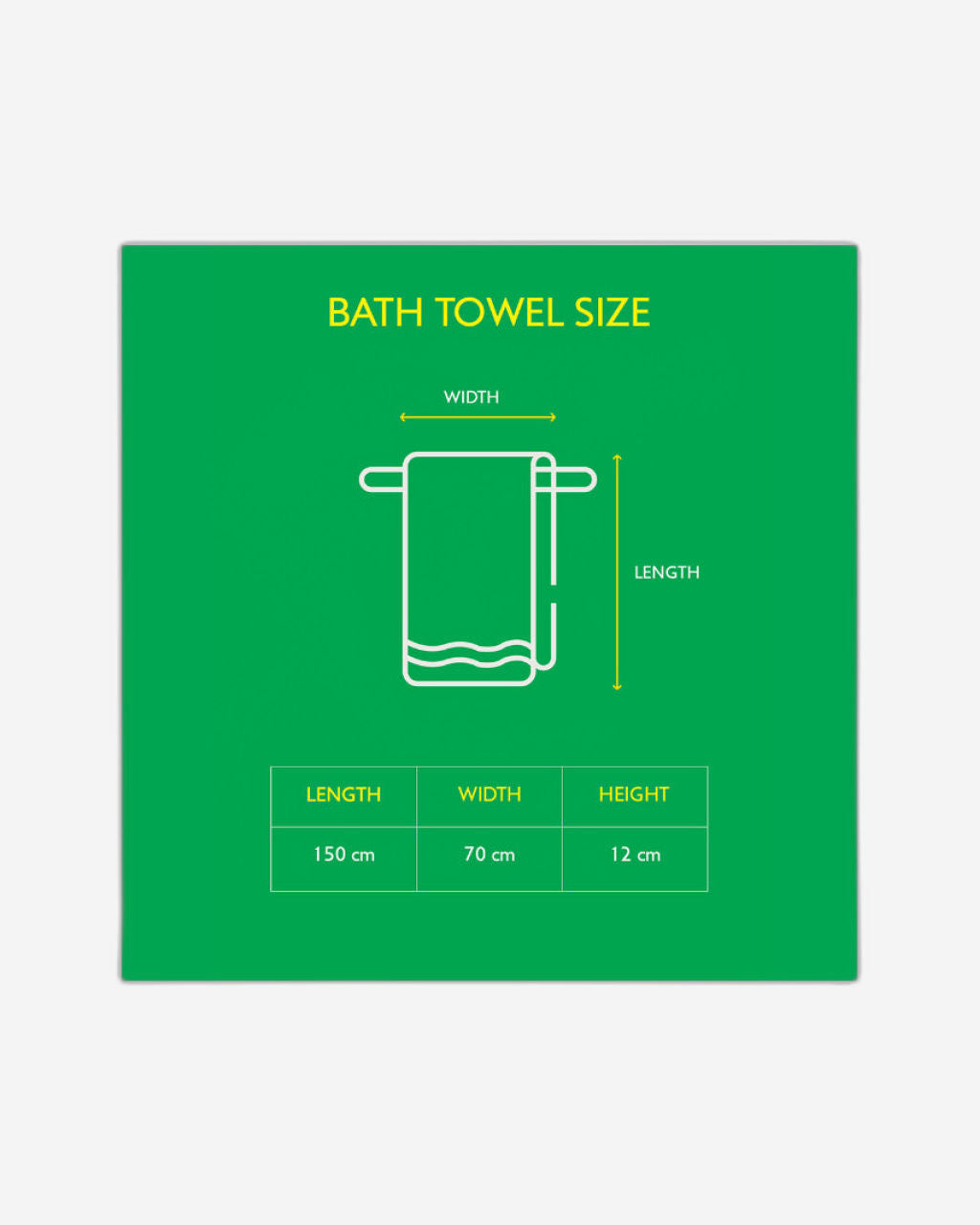 United Colors of Benetton Rainbow Greenery Bath Towel 450 GSM