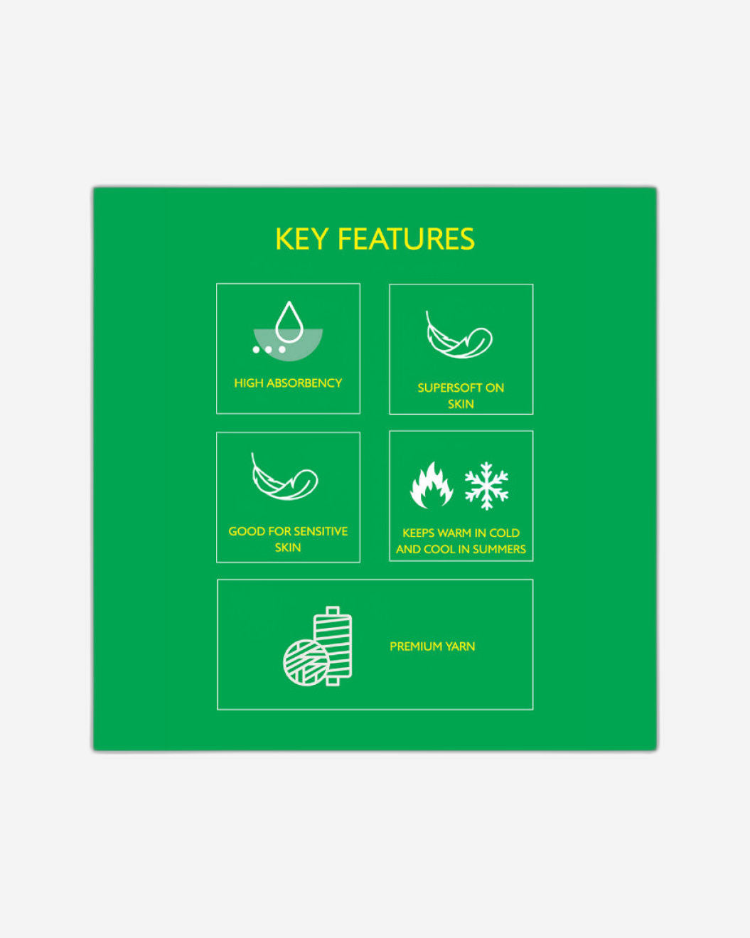 United Colors of Benetton Safari Yellow Bath Towel 450 GSM