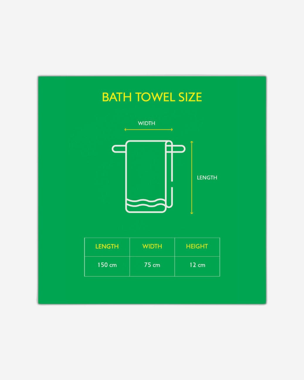 United Colors of Benetton Safari Yellow Bath Towel 450 GSM