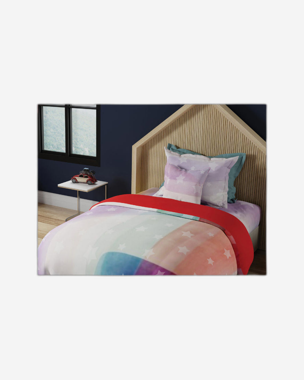 United Colors of Benetton Kids 210 TC Bedsheet with 1 Pillow cover Peach