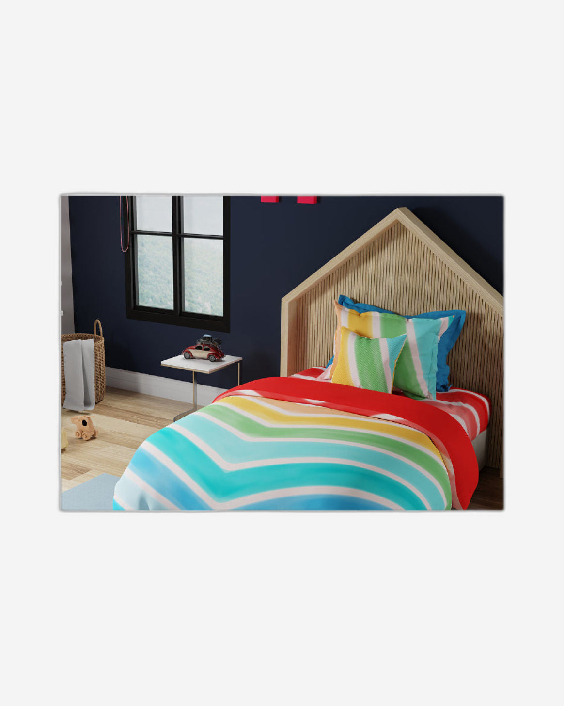 United Colors of Benetton Kids Digital Printed Single Comforter 140 x230cm -Rainbow