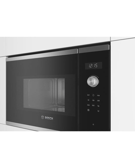 Bosch Built-In Microwave, Stainless Steel, 20 L, Black Finish, German Engineering – BFL524MS0M