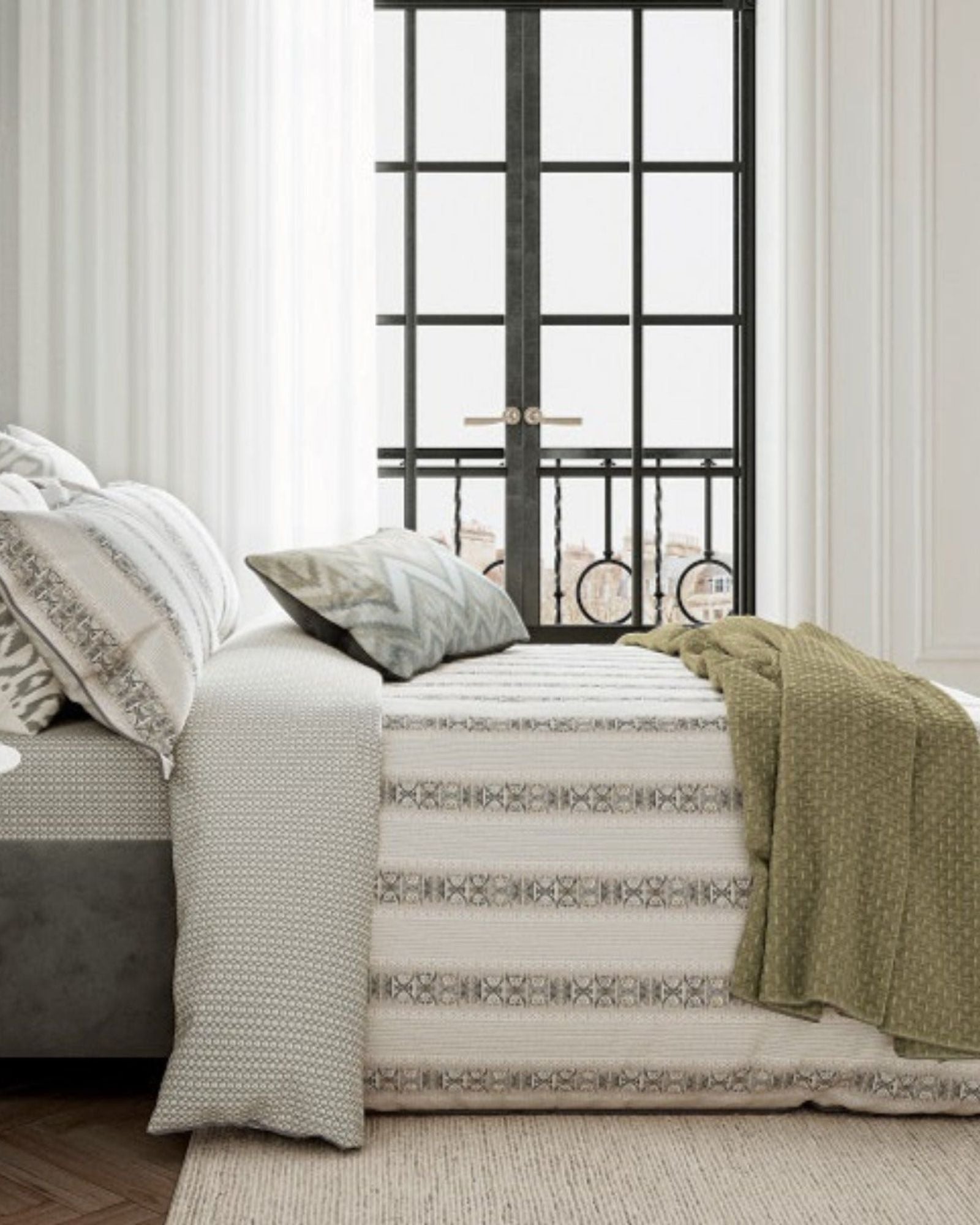 Bedeck of Belfast "Hemma" Duvet Cover in Silver