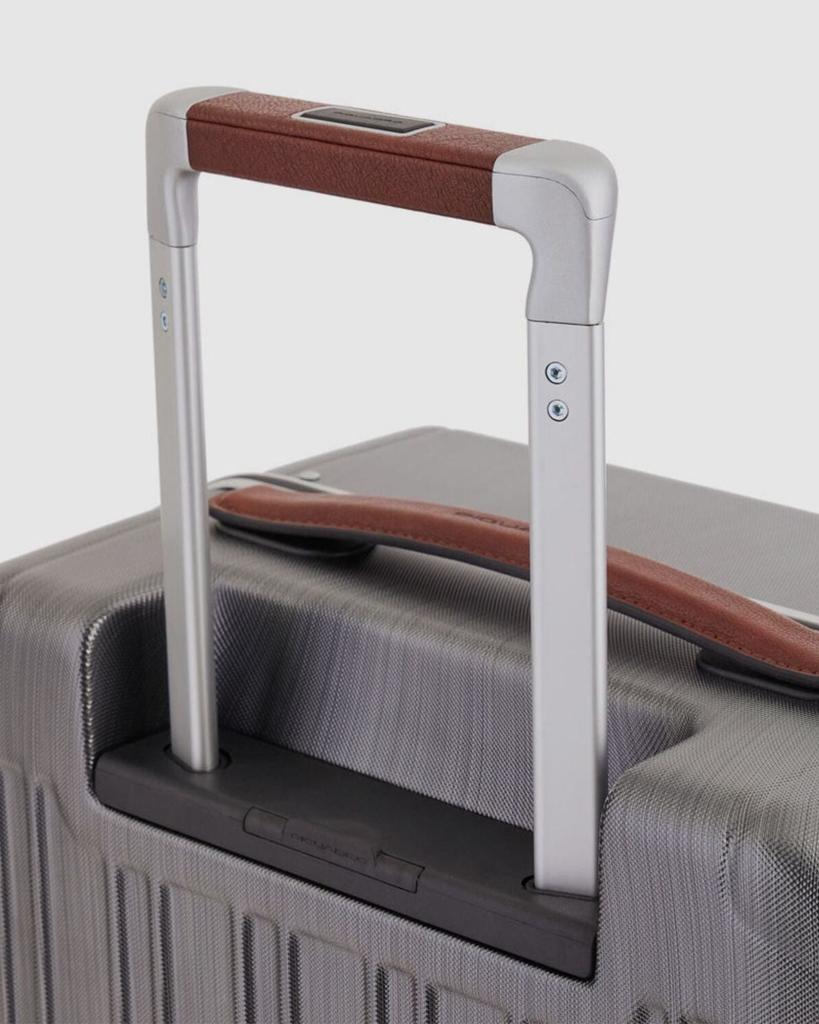 Piquadro Pqlm-Frame 55Cm Ultra Slim Hardcase Cabin Luggage Trolley Black / Light Brown - Bv4425Pqlm/Ncu