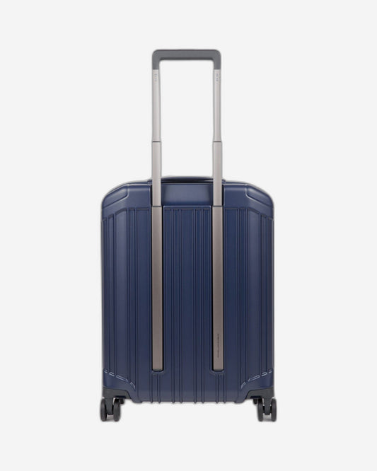 Piquadro Pq-Light 55Cm Ultra Slim Hardcase 4 Double Wheel Cabin Trolley Matt Blue - Bv4425Pql/Bluo