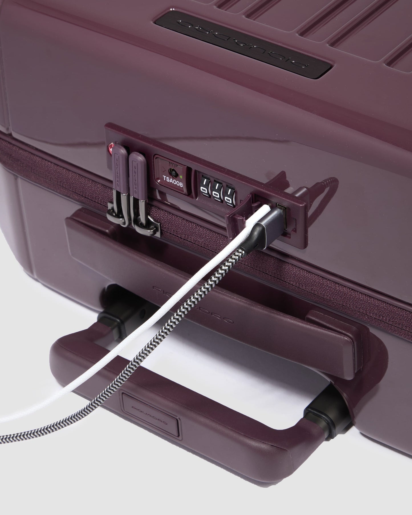Piquadro 4 Wheel Cabin Suitcase Bordeaux