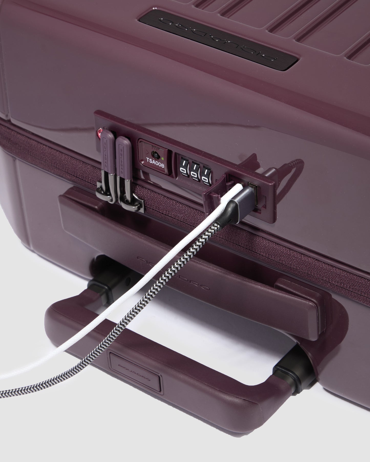 Piquadro 4 Wheel Cabin Suitcase Bordeaux