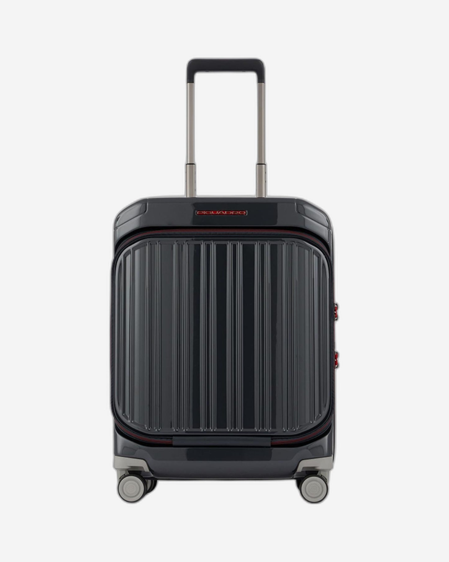 حقيبة بيكوادرو بي كيو-لايت دوارة صلبة بحجم المقصورة مزودة بجهاز كمبيوتر ورمادي-أحمر