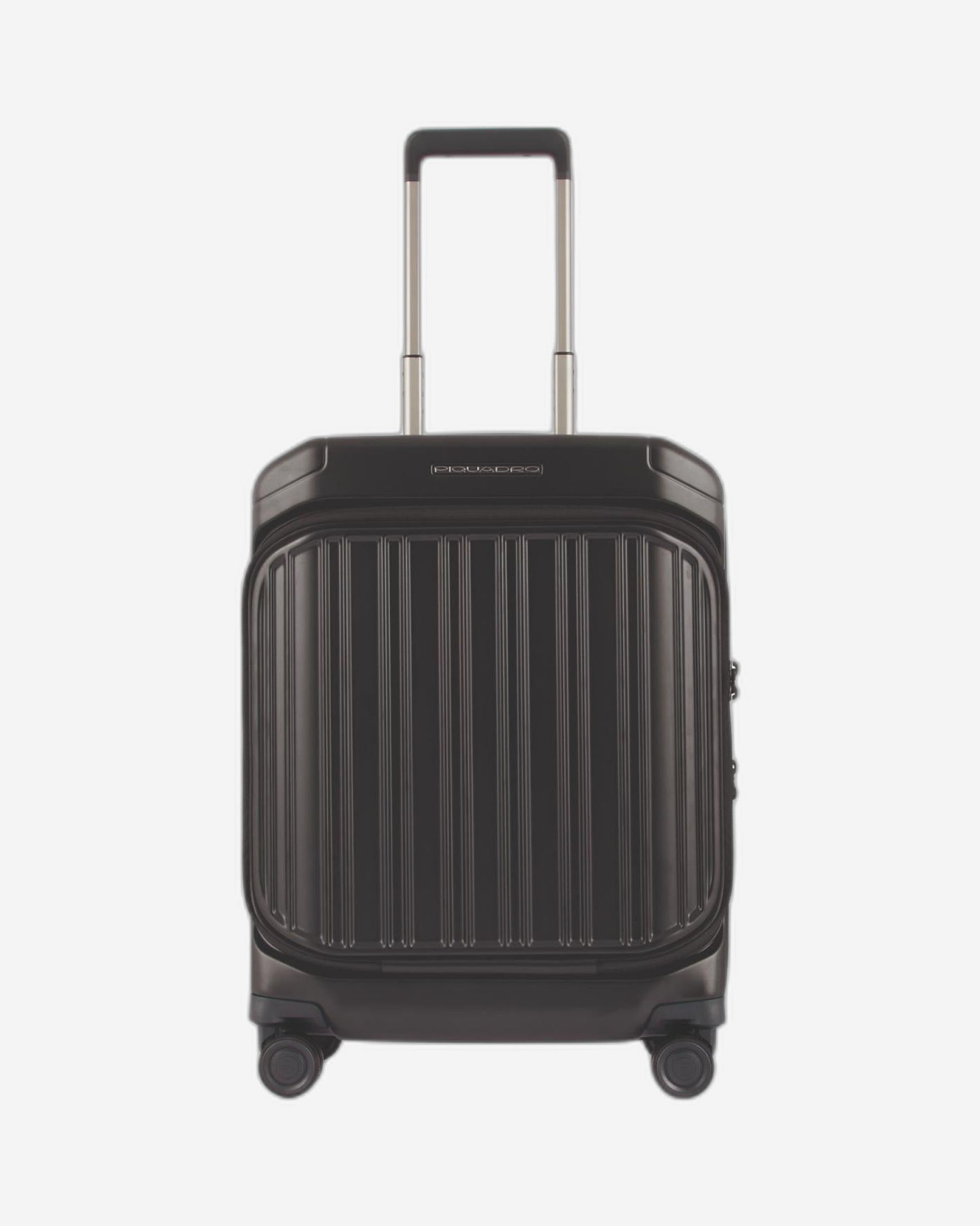 Piquadro Pqlm - Cabin Size Hardside Spinner With Computer Compt Matt Black
